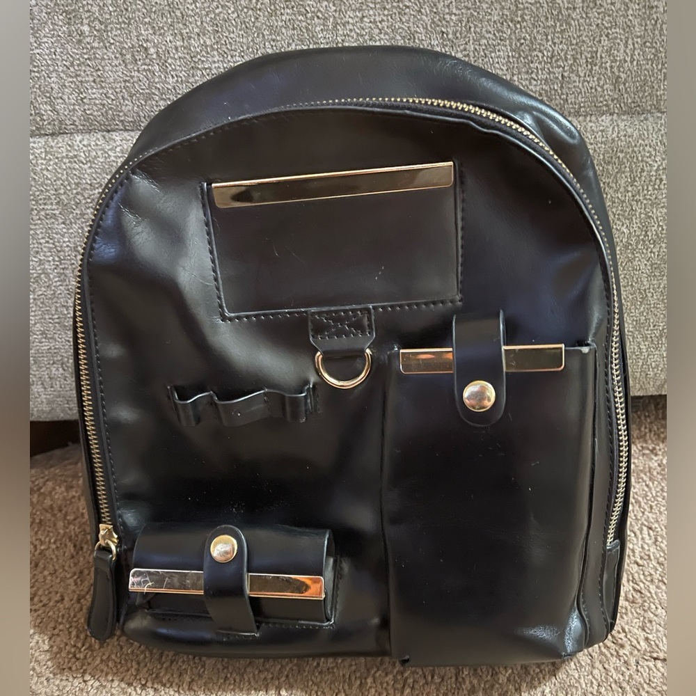 Topshop black small backpack